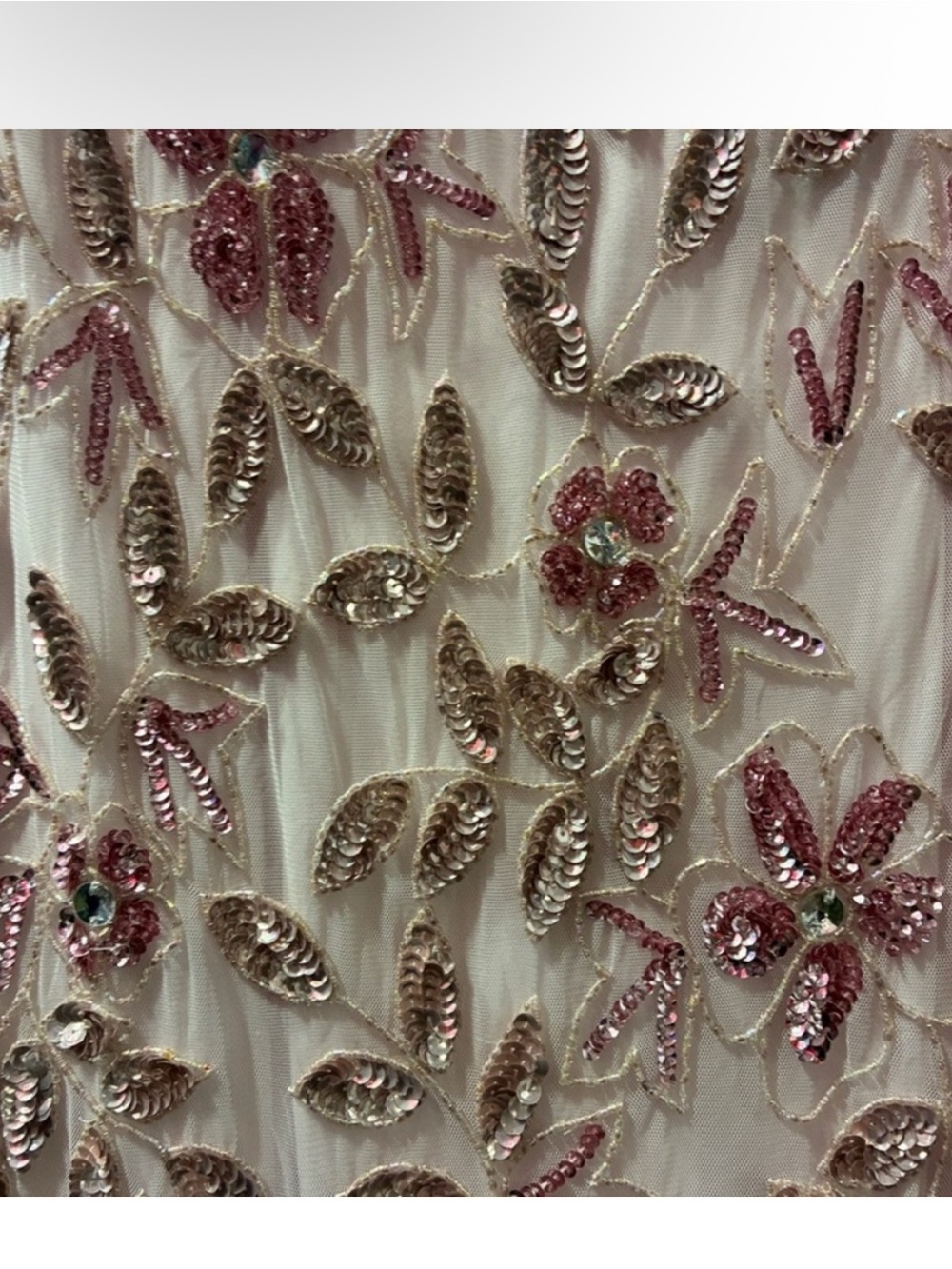 Adrianna Papell Blush Pink Beaded Gown Size 16 NWT Formal Evening Dress MOB GALA - Picture 13 of 16